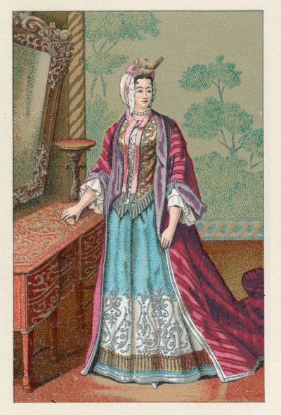 Costume francese del XVII secolo da French School